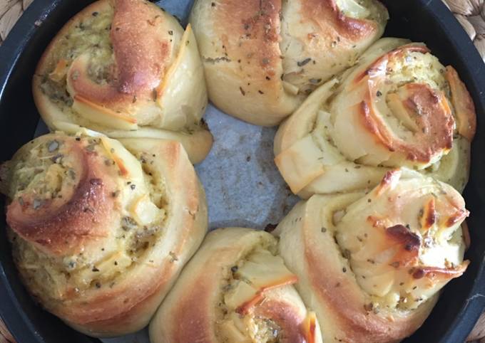 #33 garlic cheese roll bread - resepenakbgt.com