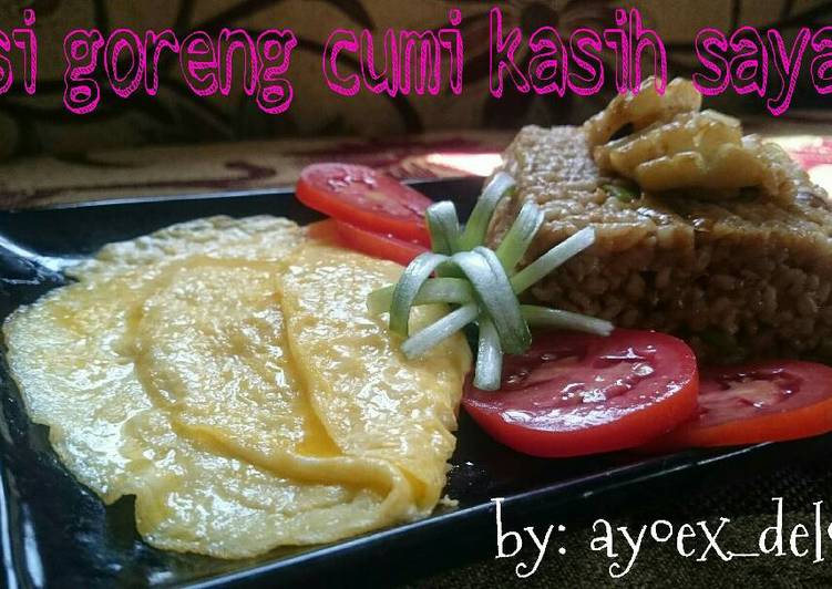 Cara buat Nasi goreng cumi kasih sayang yang nikmat Untuk Jualan