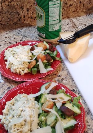 A picture of Quick Pesto Cream Pasta.
