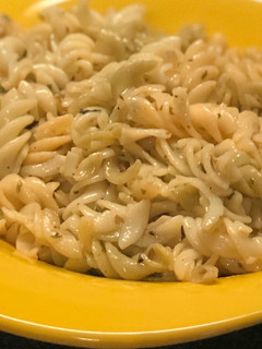 Una foto de Pasta sin gluten al ajo