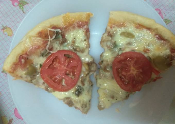 Mutton delight pizza#cookingwithtomatoes