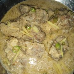 A picture of White mutton krahi.
