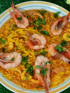 صورة لوصفة ارز بالسمك
