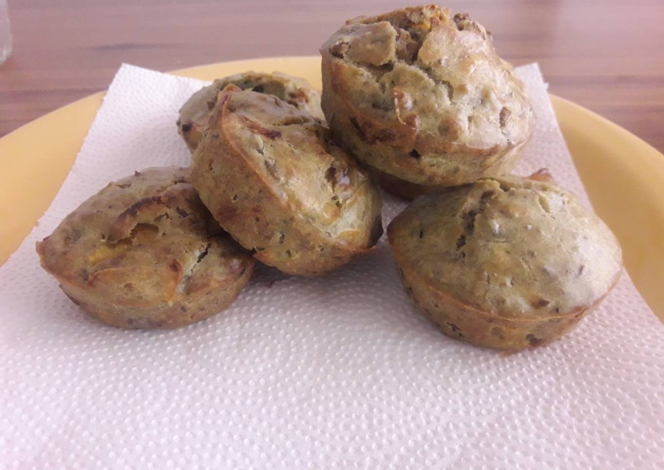 Muffins de lentejas y verduras, con semillas. #Almuerzo