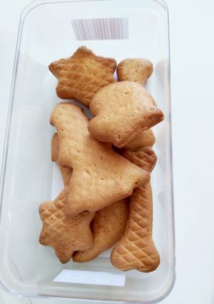 Hình của món BÁNH QUY BƠ (dùng bột Morinaga, nồi chiên không dầu).