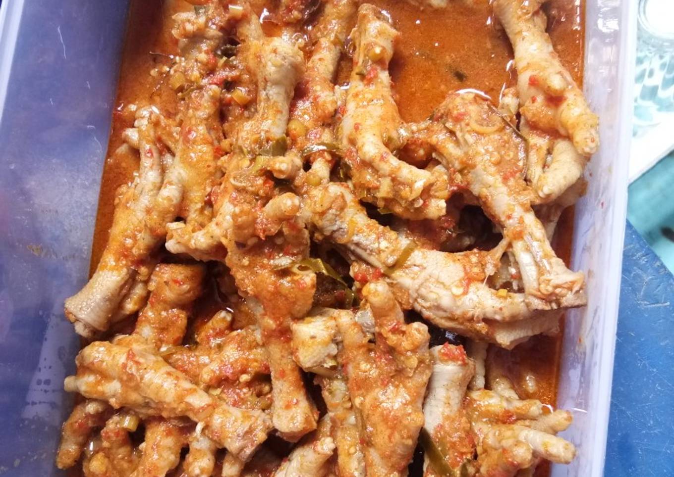 Ceker pedas bumbu rujak