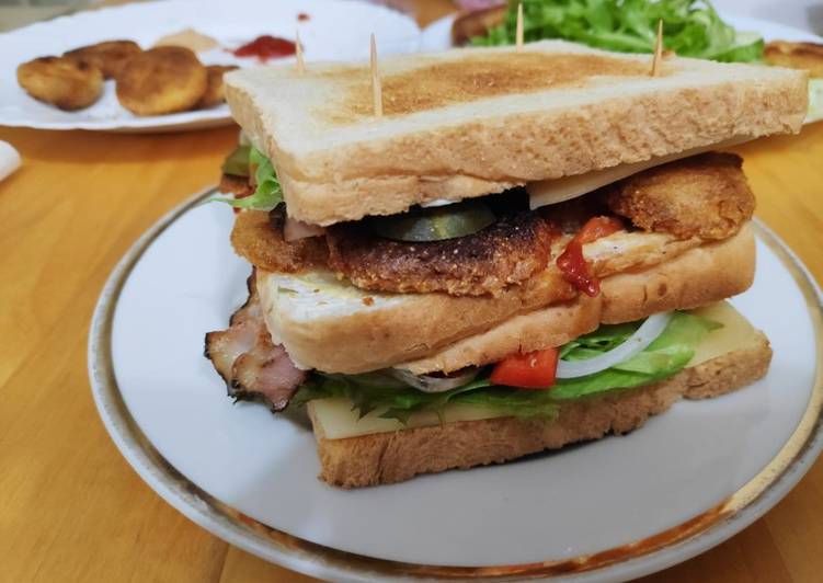 Simple Way to Make Perfect Club Sandwich (Easy and Fast)