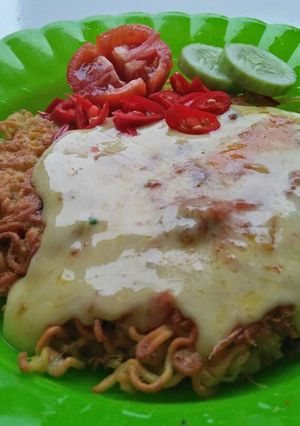 Foto resep Martabak mie siram mozarella