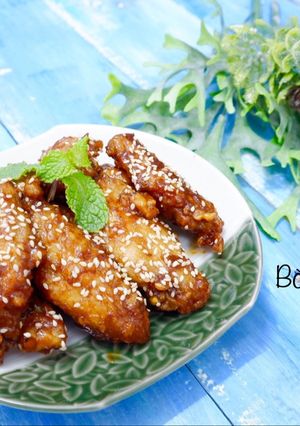 Hình của món Cánh Gà Chiên Sốt Me.
