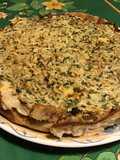 Tarte feuilletée au bœuf, légumes du jardin, tome et crème