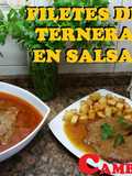Filetes de ternera en salsa