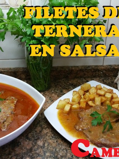 Una foto de Filetes de ternera en salsa