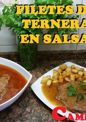 Una foto de Filetes de ternera en salsa