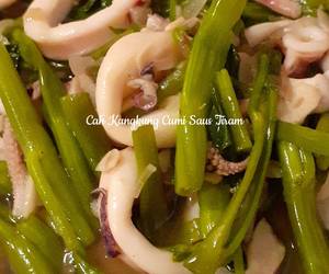 Resep Mudah Cah Kangkung Cumi Saus Tiram Enak Sederhana