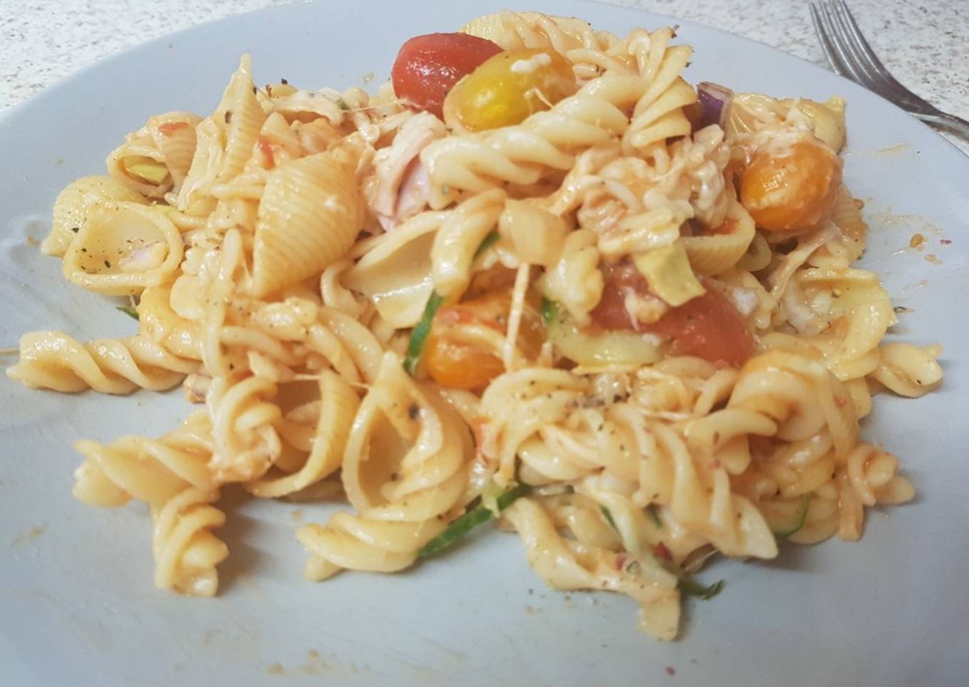 My Mozzerella Salad Pasta. 😀