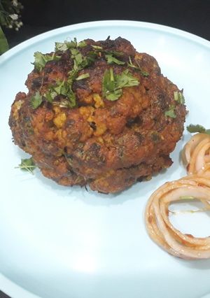 A picture of Baked gobhi (cauliflower).