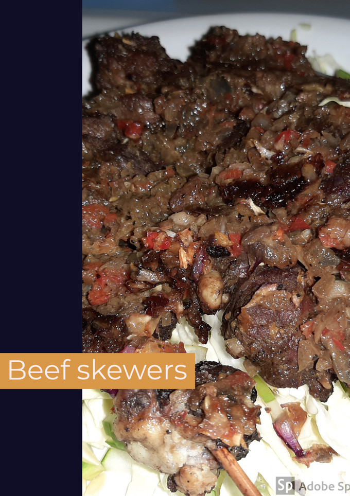 A picture of Beef skewers.