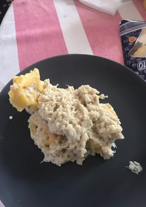Una foto de Tortelloni de berenjena y mozzarella con coliflor y cuatro queso