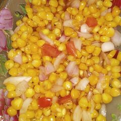 A picture of Masala corn chaat.