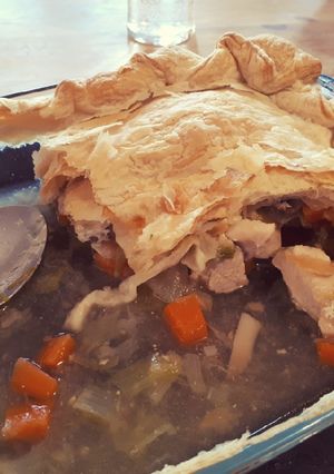 A picture of Chicken, Leek and Tarragon Pie.