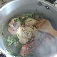 Arroz con pollo y papa