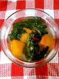Sayur kabocha dan bayam