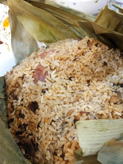 A picture of Chinese Sausage Rice.