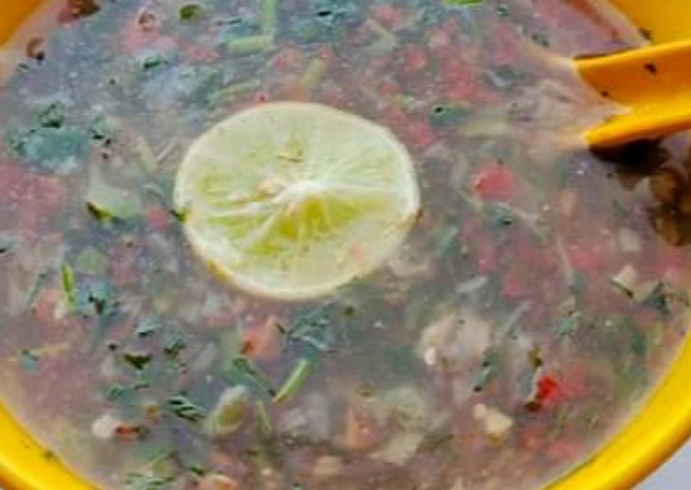 Veggie lemon coriander soup