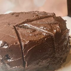 A picture of Classic Chocolate Cake with Creamy Dreamy Chocolate Frosting.