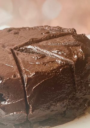 A picture of Classic Chocolate Cake with Creamy Dreamy Chocolate Frosting.