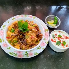 A picture of Veg Biryani With Birista.
