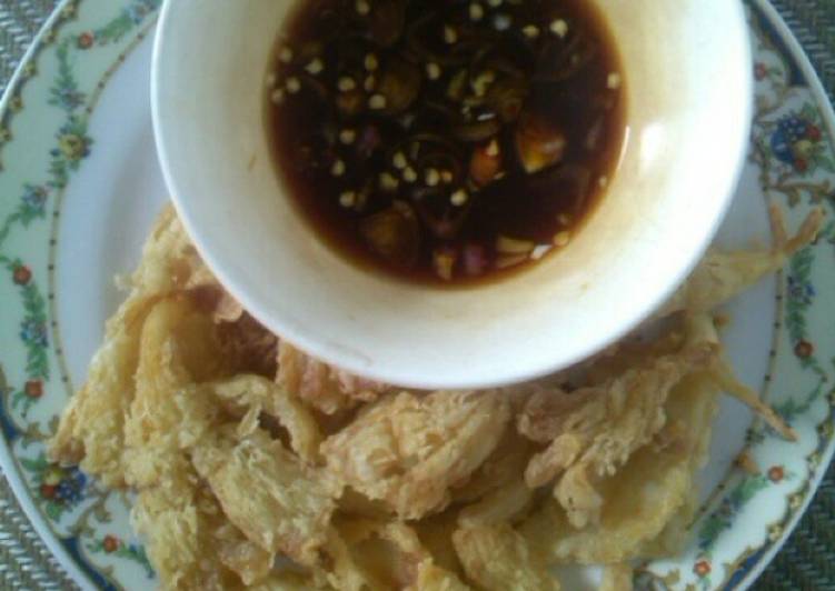 Resep Jamur tiram crispy + sambal kecap, Bisa Manjain Lidah