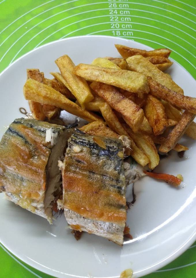 Скумбрия запечённая в духовке