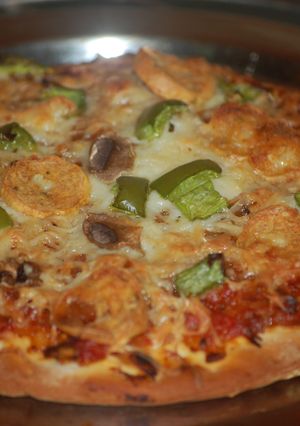A picture of Chicken Sausage Pizza.
