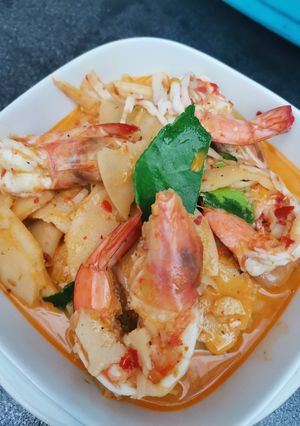 รูปของ แกงกะทิกุ้งกับหน่อไม้ดอง