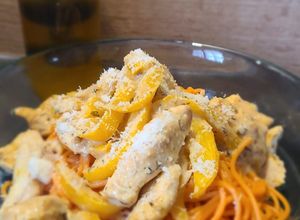 Une photo de Spaghettis quinoa poulet cajun