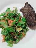 Vacío al Disco con Ensalada de Achicoria