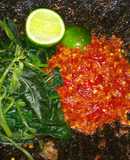 Sambel Terasi Lalap Daun Ubi