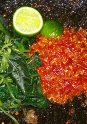 Foto resep Sambel Terasi Lalap Daun Ubi