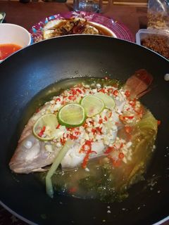 รูปของ ปลาทับทิมนึ่งมะนาว