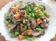 Gambar tumis buncis jamur kancing