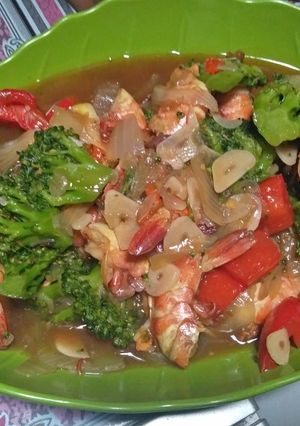 Foto resep Udang Brokoli Saus Tiram