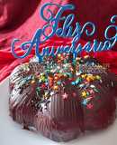 ♥ Bolo de Aniversário para a Filhota - Bolo de Chocolate com Cobertura de Chocolate ♥
