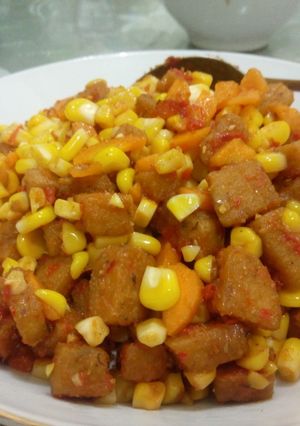 Foto resep Tumis Sosis Tempe Jagung