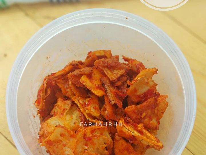 Langkah Gampang Membuat Resep Keripik Singkong (Balado Pedas Manis) yang  Bikin Ketagihan Anti Ribet, Mantap