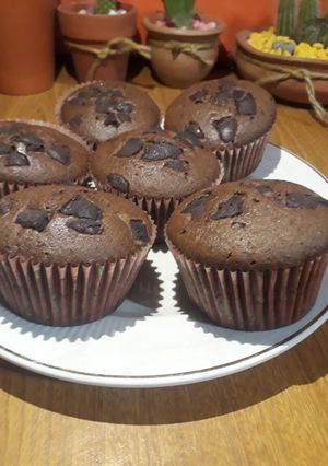 Una foto de Muffins de chocolate👌