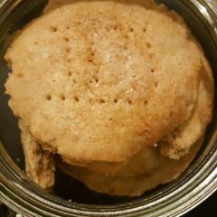 A picture of Short bread Oats sugarless cookies with Shredded Coconut ☺.