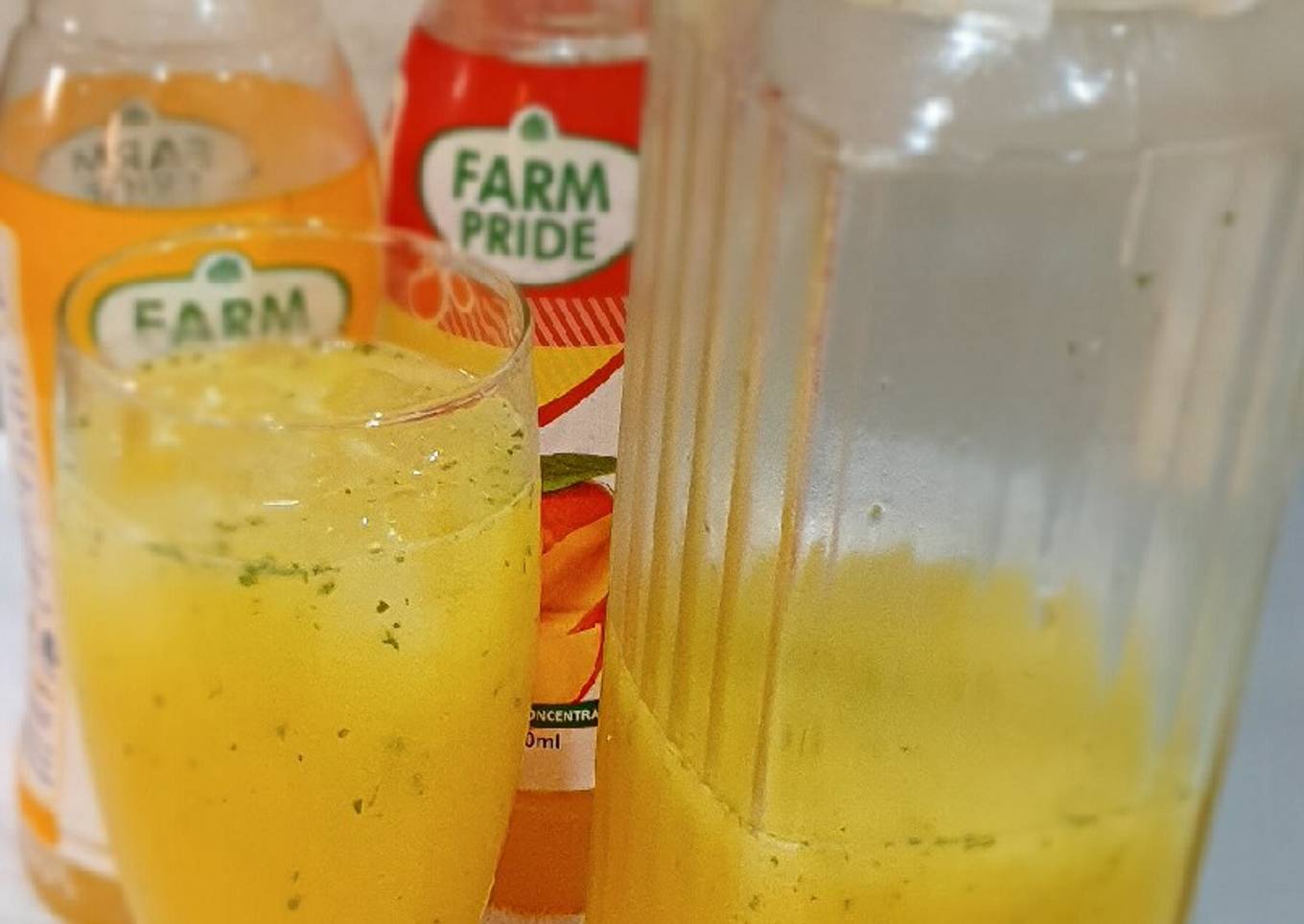 Orange mango refreshing drink