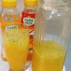 A picture of Orange mango refreshing drink.