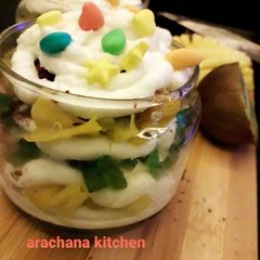 A picture of Curd delight a delicious sweet made with yougurt& mix dryfrurits.